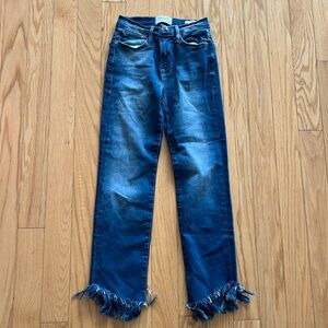Frame frayed denim pants
